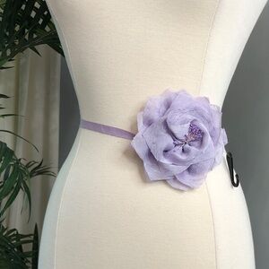 Jcrew Elegant Lavender Flower Belt